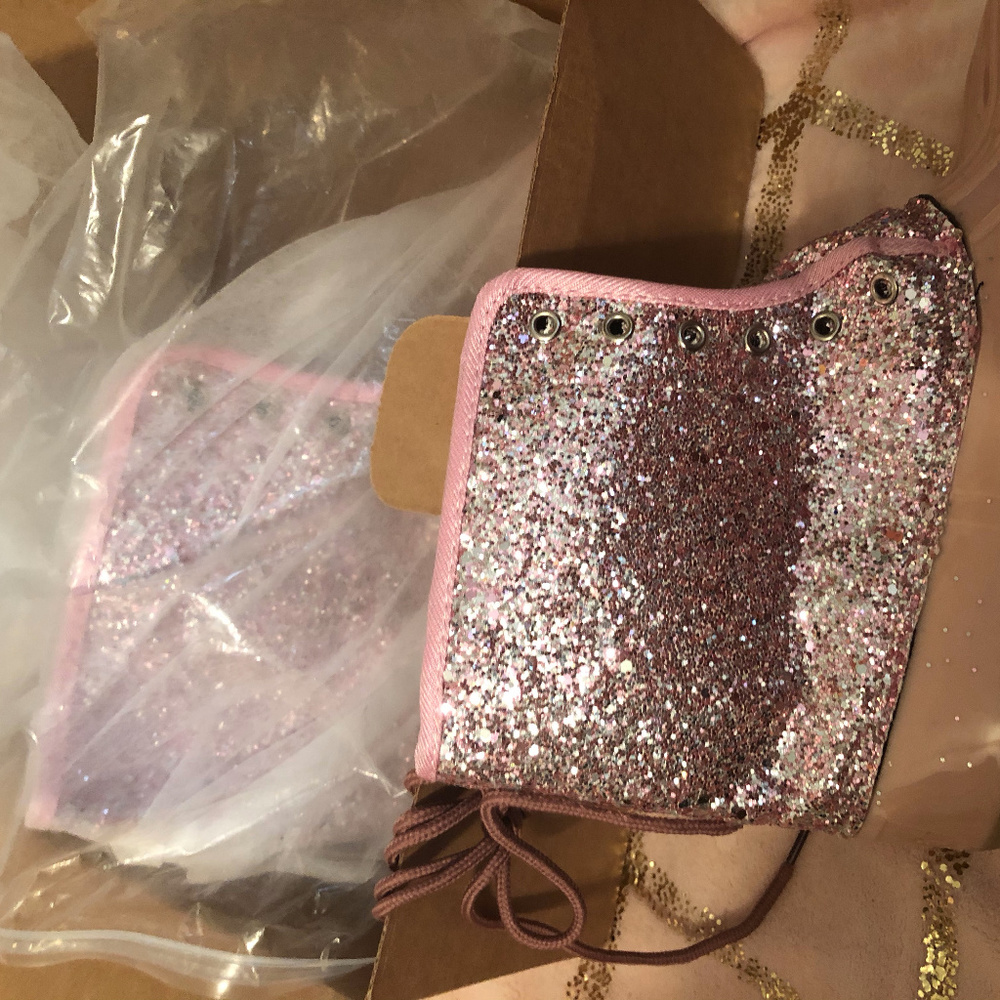 PINK GLITTER RAIN BOOTS